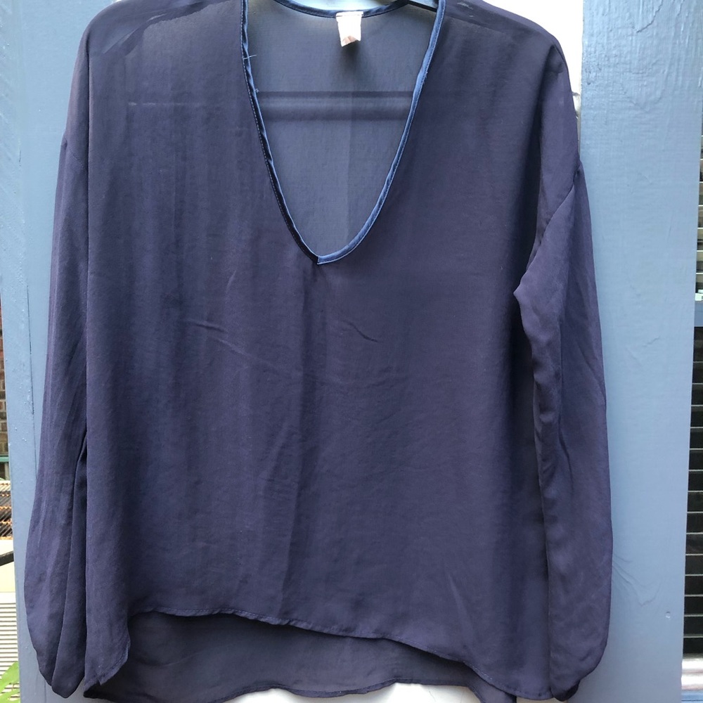 Navy sheer tunic